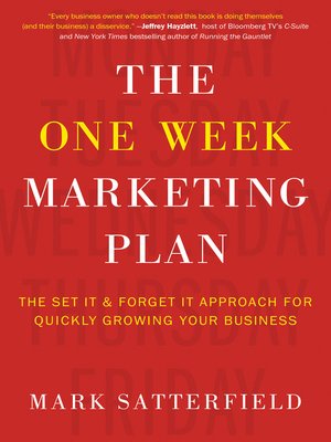 cover image of The One Week Marketing Plan